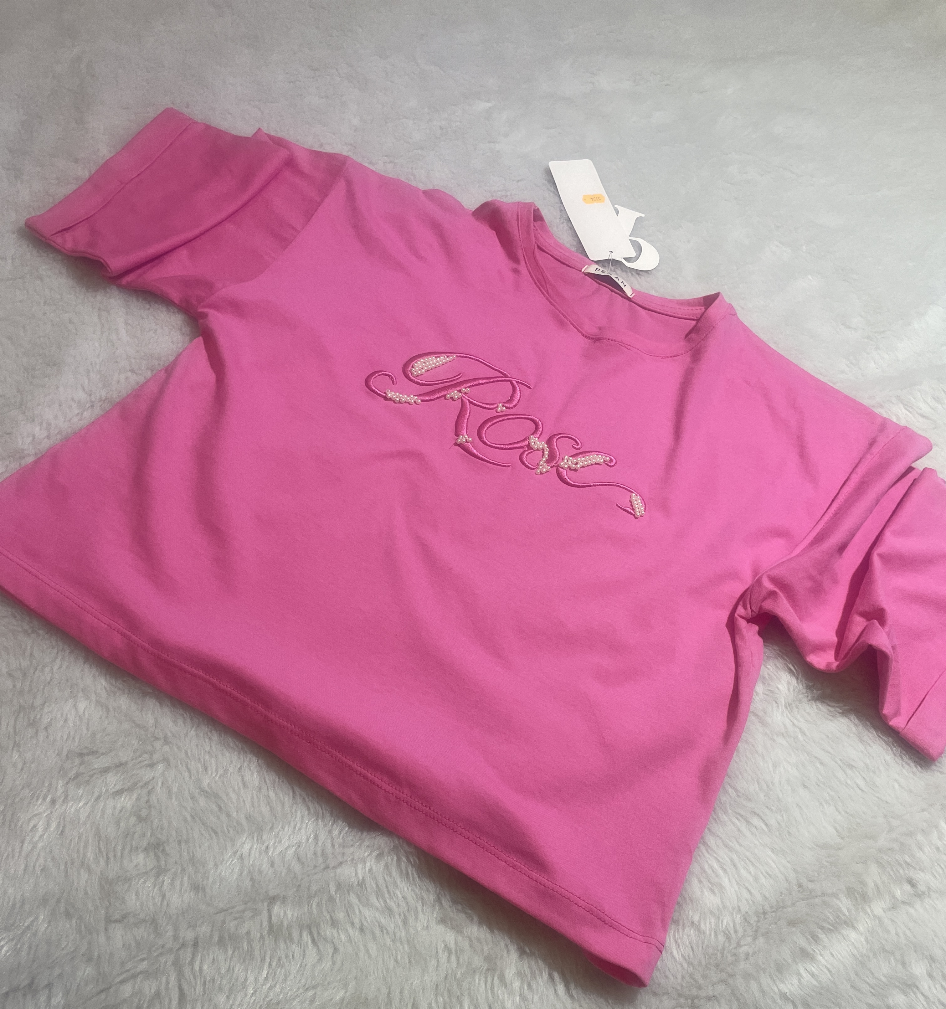 تیشرت مرواریدی طرح rose